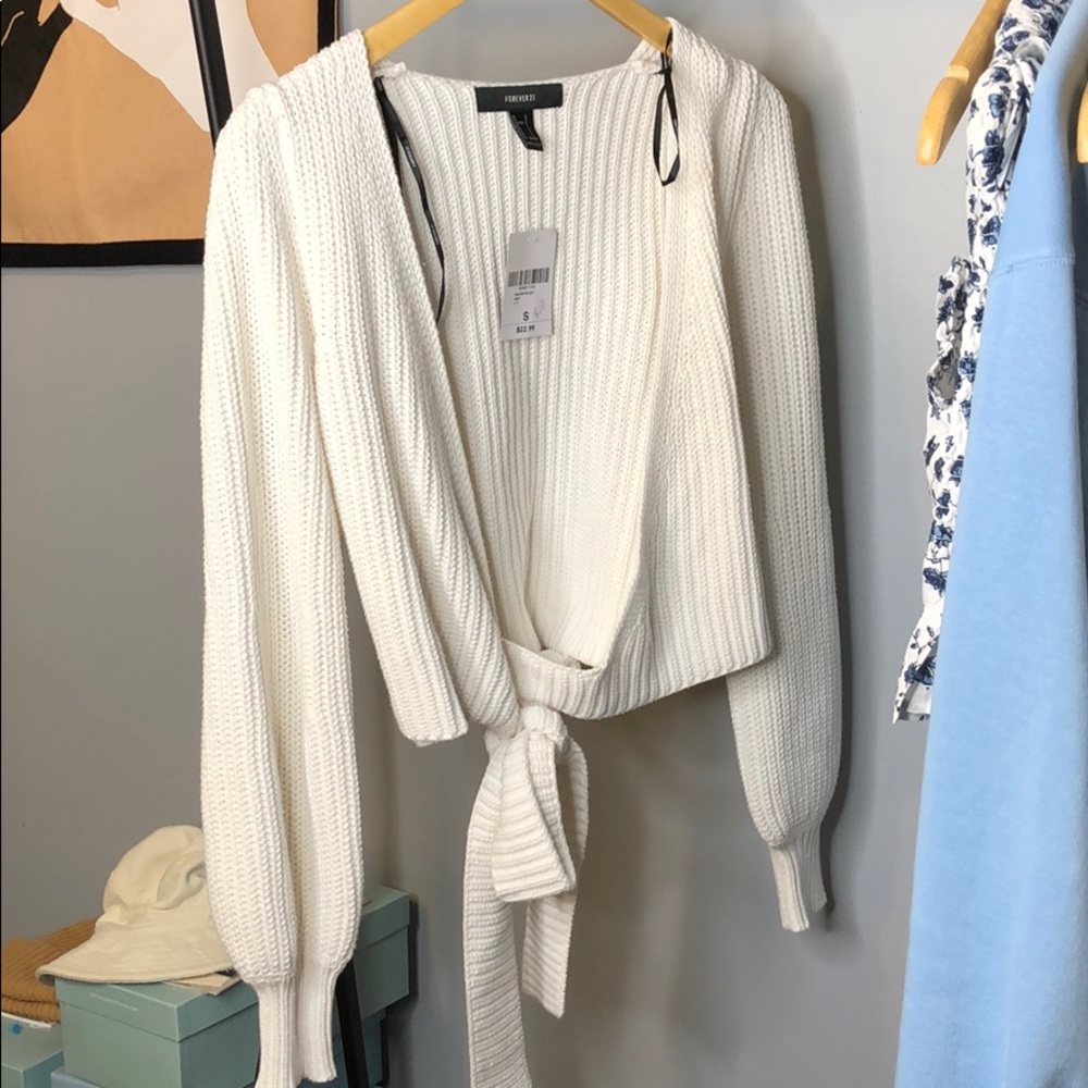 Wrap sweater top